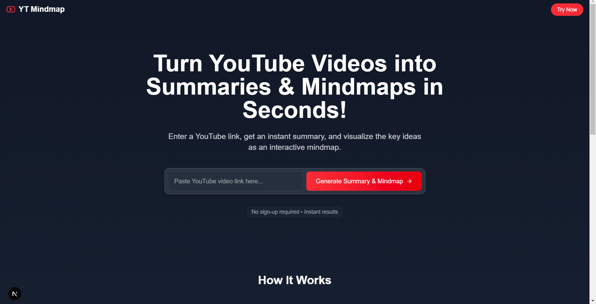YouTube to MindMap Generator